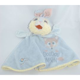  panpan lapin marionnette bleu jaune oiseau 